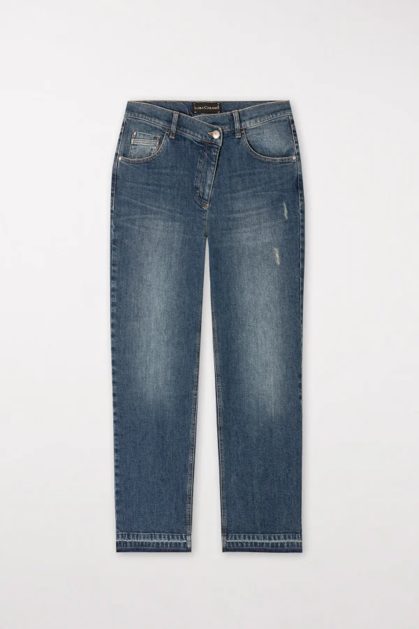 Hosen | Denim-LUISA CERANO Authentic-Looseleg-Denim denim blue