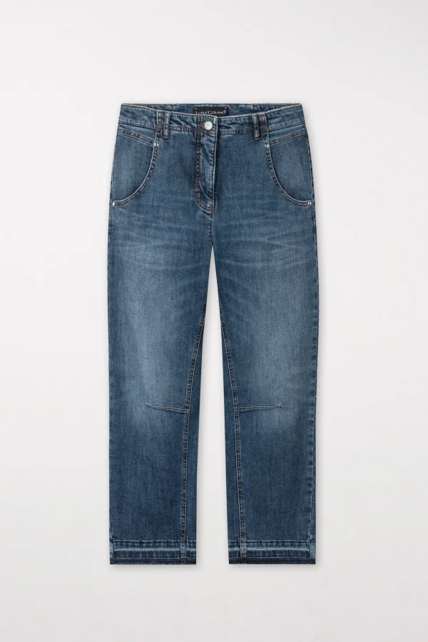 Hosen | Denim-LUISA CERANO Authentic-Looseleg-Denim denim blue