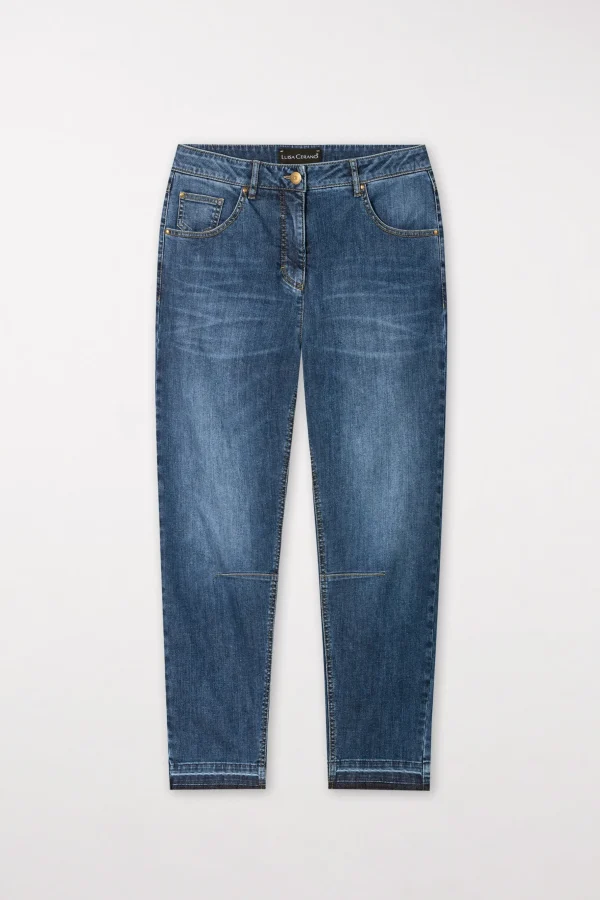 Hosen | Denim-LUISA CERANO Authentic-Looseleg-Denim denim blue