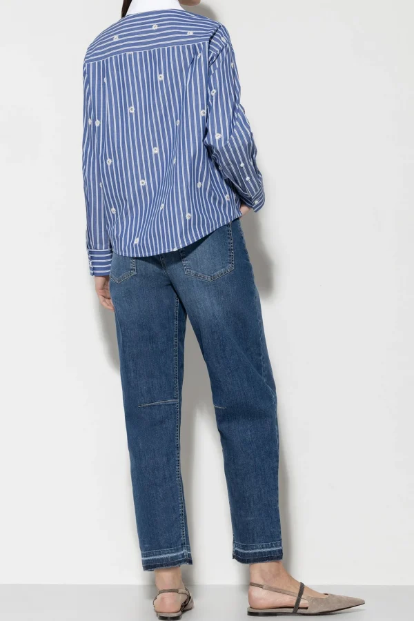 Hosen | Denim-LUISA CERANO Authentic-Looseleg-Denim denim blue