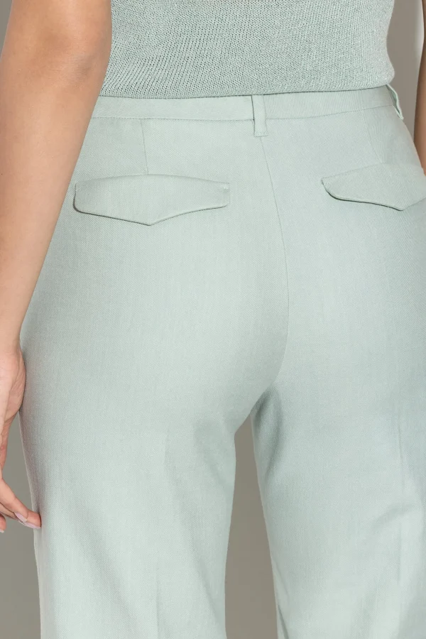 Sets | Hosen-LUISA CERANO Baumwollstretch-Bootleg-Pants mint