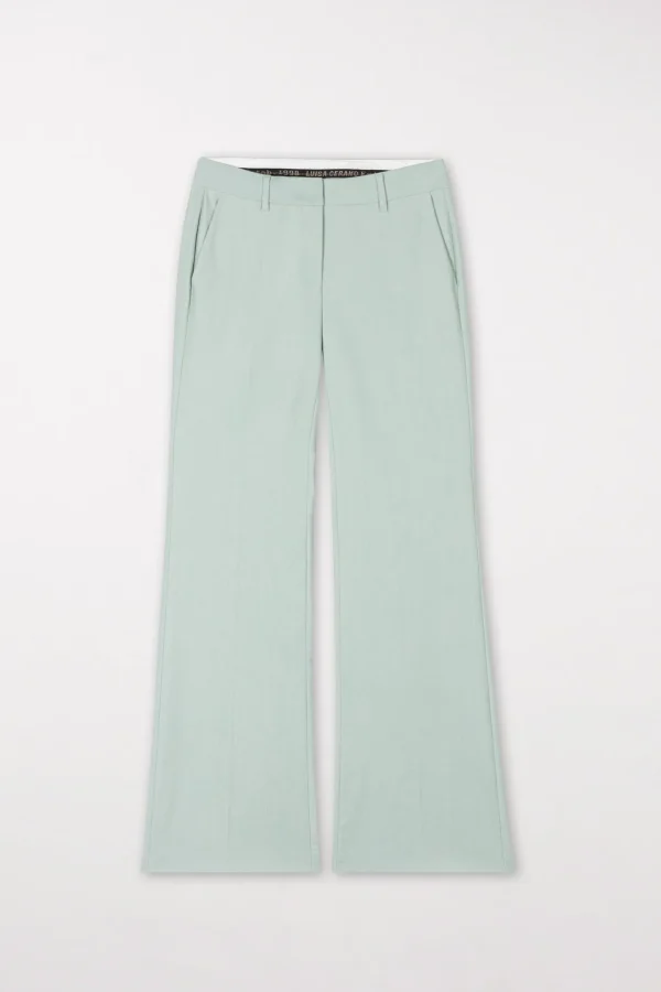 Sets | Hosen-LUISA CERANO Baumwollstretch-Bootleg-Pants mint