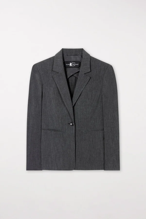 Sets | Jacken & Mäntel-LUISA CERANO Blazer Aus Kaschmir-Mix dark grey melange