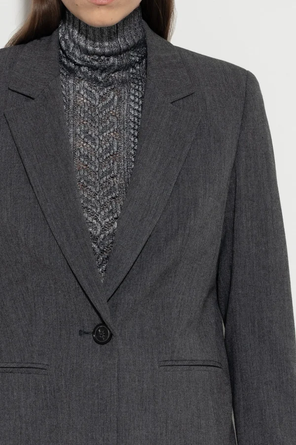 Sets | Jacken & Mäntel-LUISA CERANO Blazer Aus Kaschmir-Mix dark grey melange
