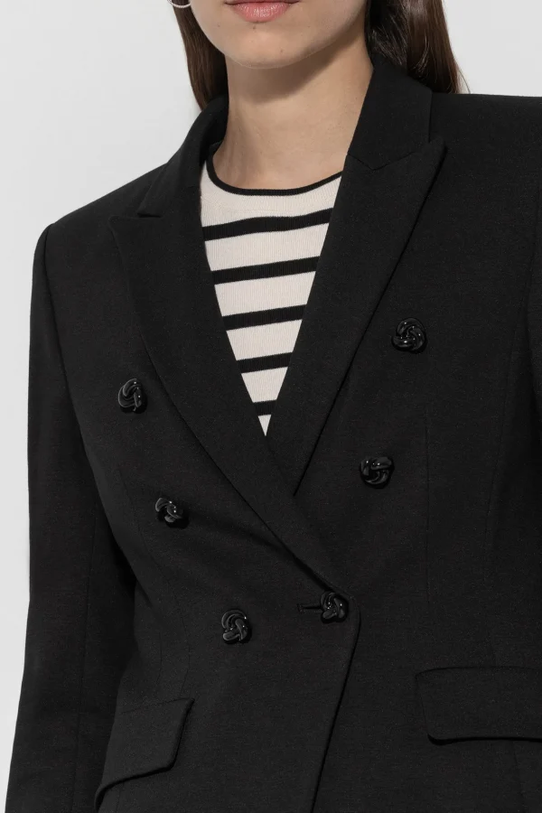 Sets | Jacken & Mäntel-LUISA CERANO Blazer Aus Punto-Milano black