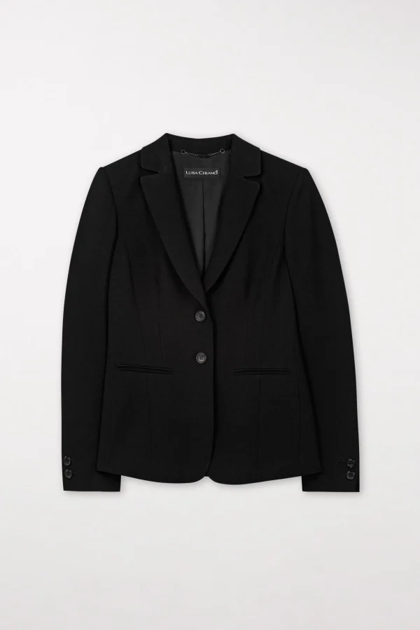 Business Studio | Blazer-LUISA CERANO Blazer Aus Techno Sablé black