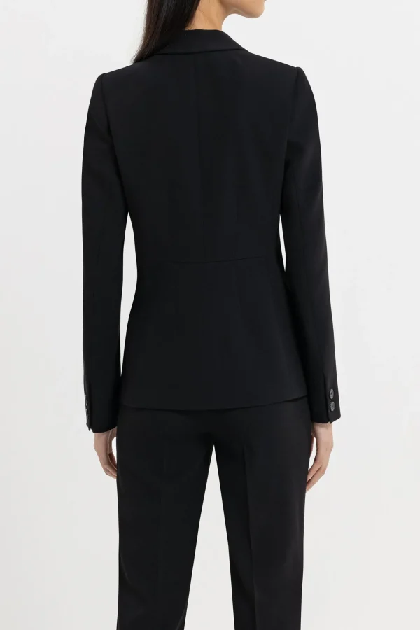 Business Studio | Blazer-LUISA CERANO Blazer Aus Techno Sablé black
