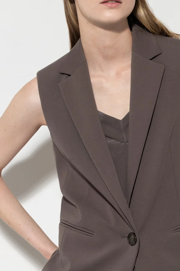 Sets | Jacken & Mäntel-LUISA CERANO Blazerweste Aus Punto-Milano