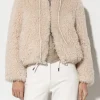 Jacken & Mäntel-LUISA CERANO Blouson In Felloptik greige