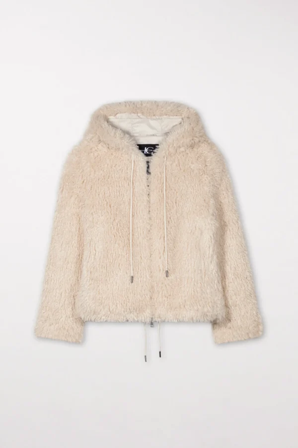 Jacken & Mäntel-LUISA CERANO Blouson In Felloptik greige