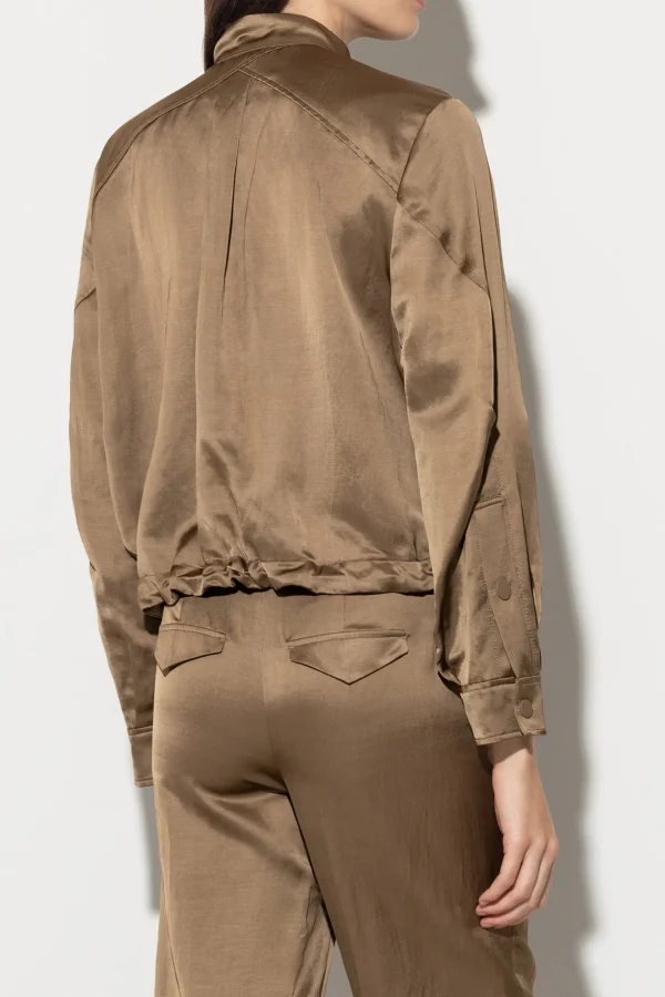 Sets | Jacken & Mäntel-LUISA CERANO Blouson In Satin-Optik tobacco