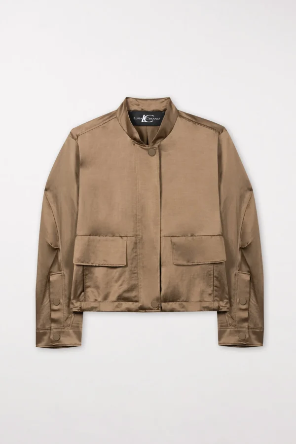 Sets | Jacken & Mäntel-LUISA CERANO Blouson In Satin-Optik tobacco