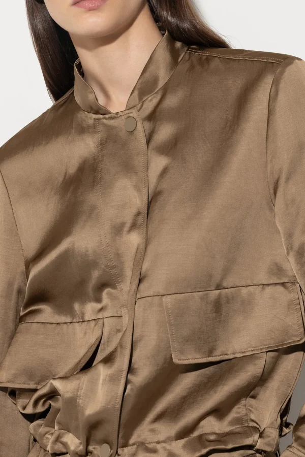 Sets | Jacken & Mäntel-LUISA CERANO Blouson In Satin-Optik tobacco
