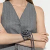 Accessoires-LUISA CERANO Blumen-Halsband silver grey