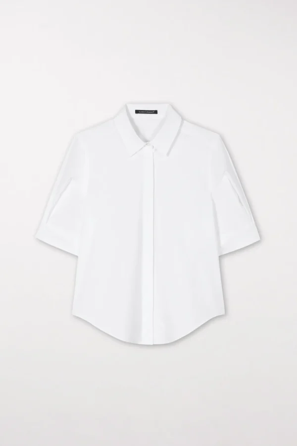 Blusen-LUISA CERANO Bluse Aus Gabardine-Stretch