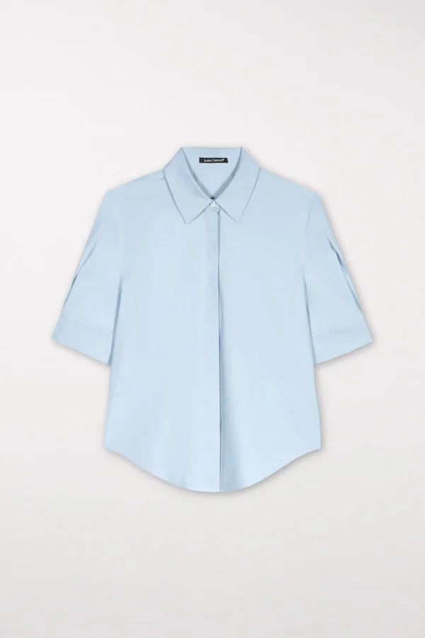 Blusen-LUISA CERANO Bluse Aus Gabardine-Stretch