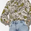 Blusen-LUISA CERANO Bluse Mit Leaf-Print multi