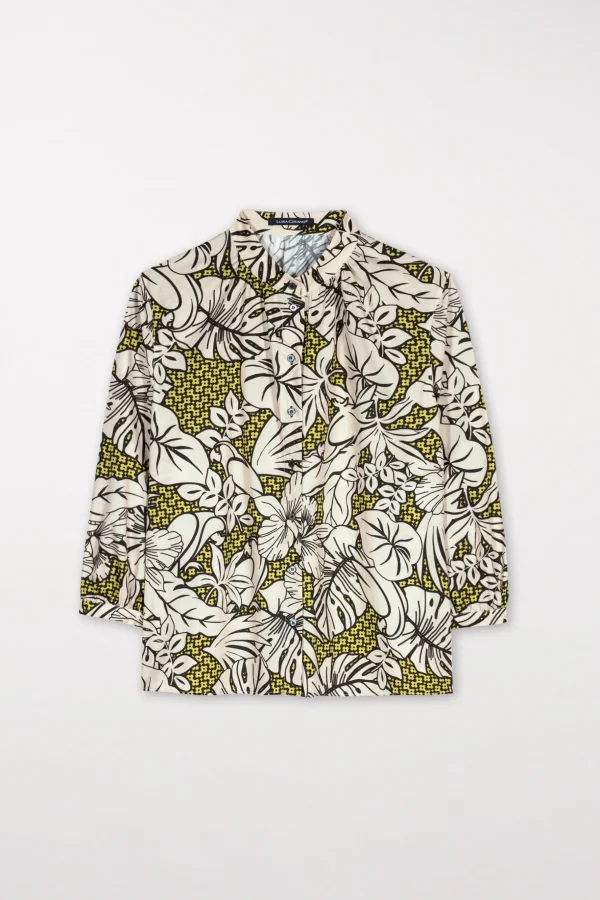 Blusen-LUISA CERANO Bluse Mit Leaf-Print multi