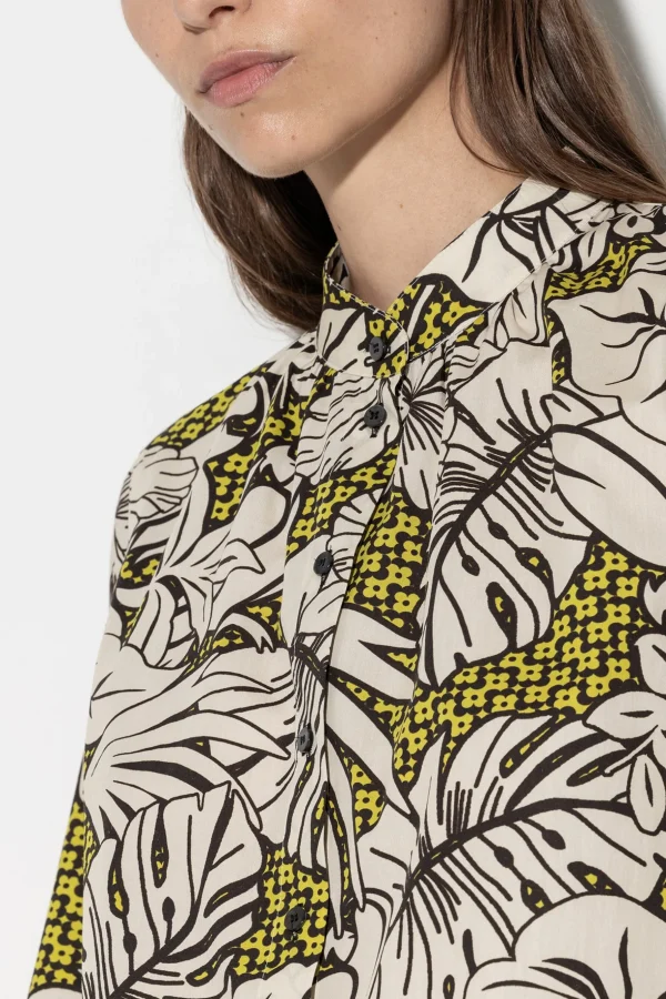 Blusen-LUISA CERANO Bluse Mit Leaf-Print multi