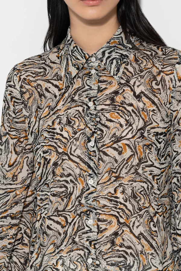 Blusen-LUISA CERANO Bluse Mit Marble-Print multi
