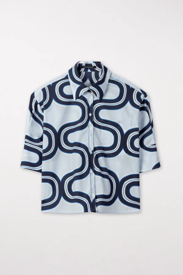 Blusen-LUISA CERANO Bluse Mit Wave-Print multi
