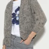 Strick-LUISA CERANO Bouclé-Cardigan heather grey