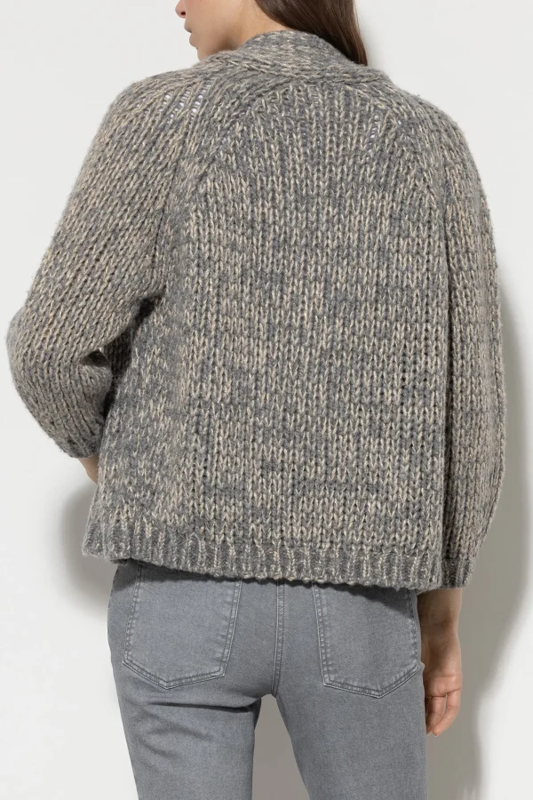 Strick-LUISA CERANO Bouclé-Cardigan heather grey