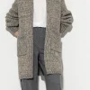 Strick-LUISA CERANO Bouclé-Longcardigan heather grey