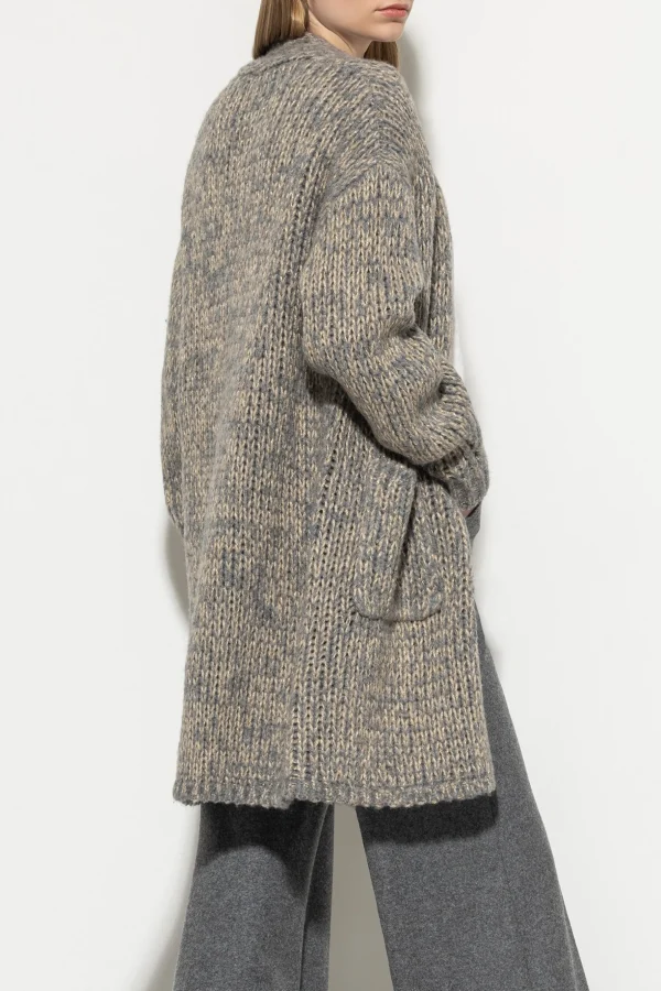 Strick-LUISA CERANO Bouclé-Longcardigan heather grey