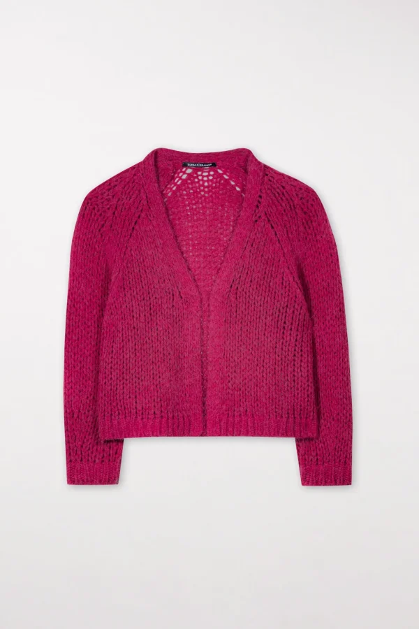 Strick-LUISA CERANO Cardigan Aus Alpaka-Mix
