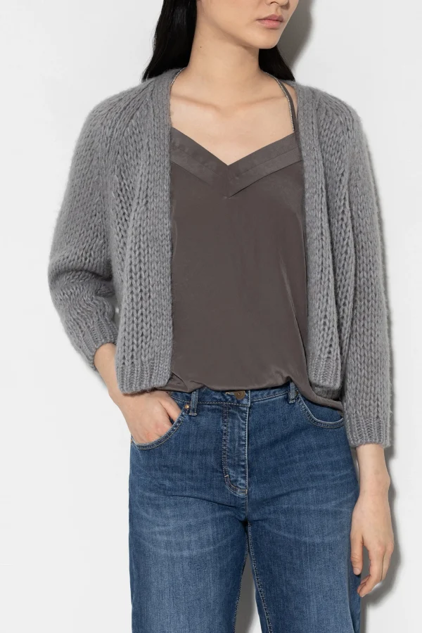 Strick-LUISA CERANO Cardigan Aus Alpaka-Mix