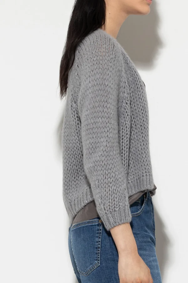 Strick-LUISA CERANO Cardigan Aus Alpaka-Mix