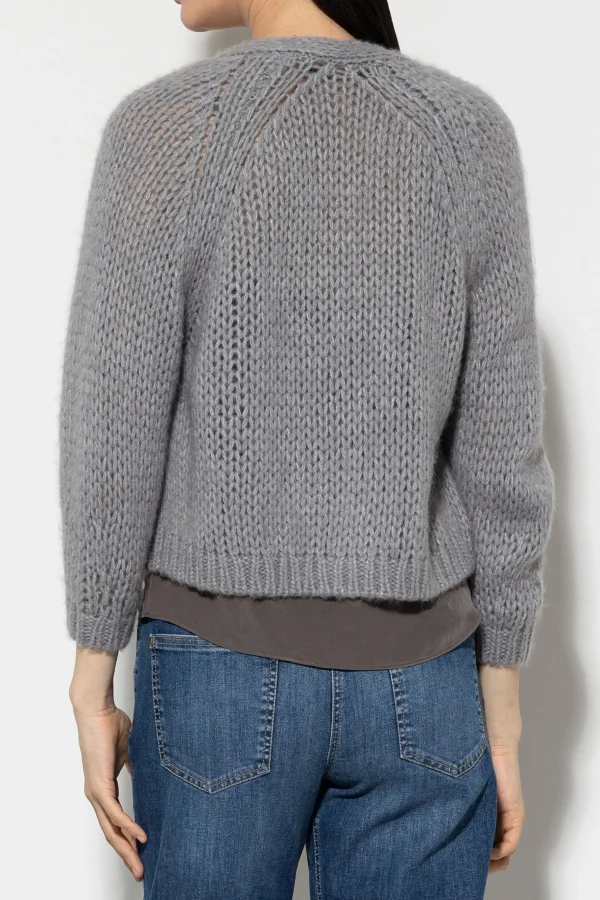 Strick-LUISA CERANO Cardigan Aus Alpaka-Mix