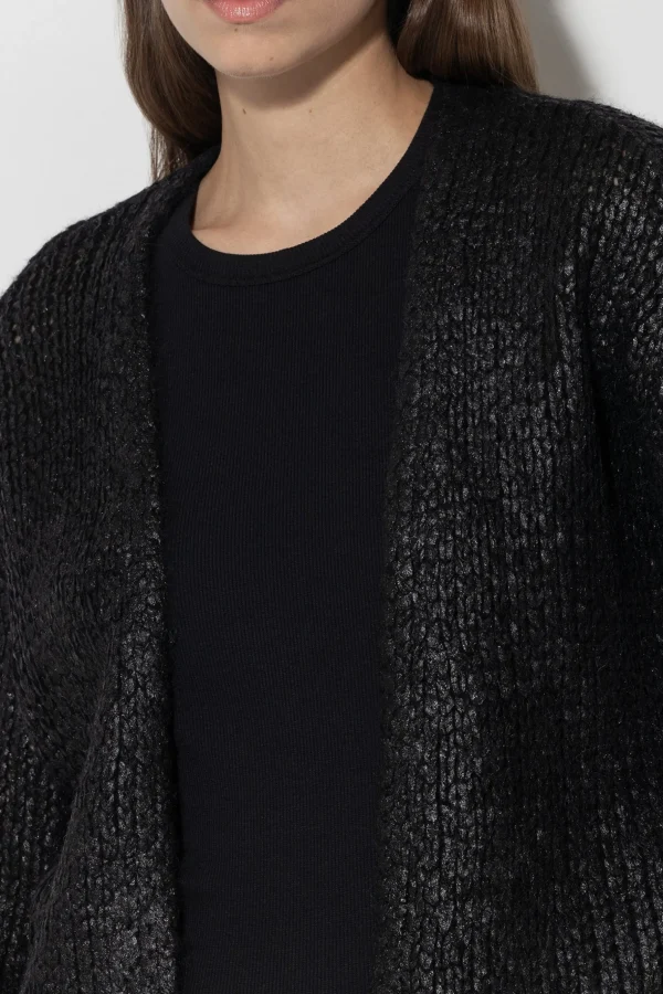 Strick-LUISA CERANO Cardigan Aus Alpaka-Mix black