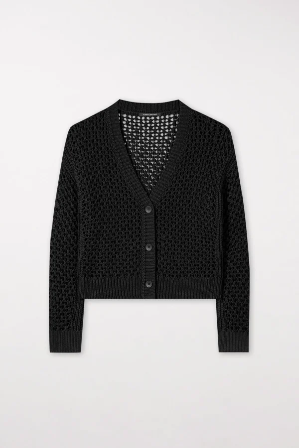 Strick-LUISA CERANO Cardigan Aus Leinen-Mix