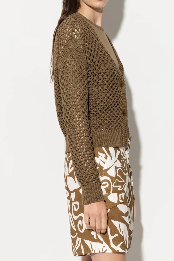 Strick-LUISA CERANO Cardigan Aus Leinen-Mix