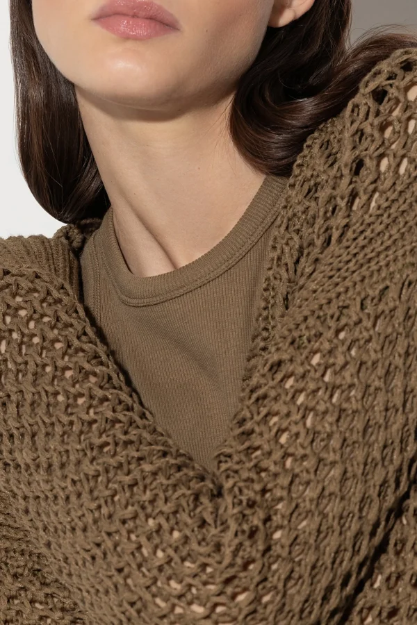 Strick-LUISA CERANO Cardigan Aus Leinen-Mix