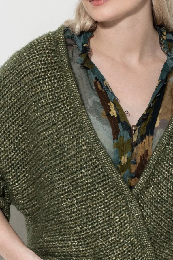 Strick-LUISA CERANO Cardigan Aus Woll-Mix