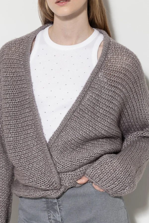Strick-LUISA CERANO Cardigan Aus Woll-Mix
