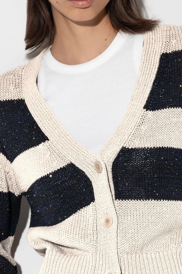 Strick-LUISA CERANO Cardigan Mit Blockstreifen