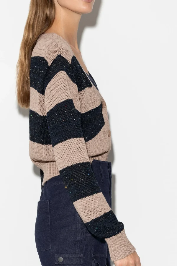 Strick-LUISA CERANO Cardigan Mit Blockstreifen