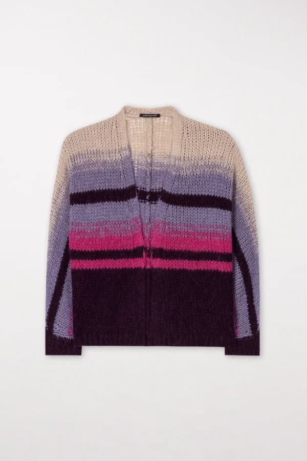 Strick-LUISA CERANO Cardigan Mit Fancy-Stripe multi