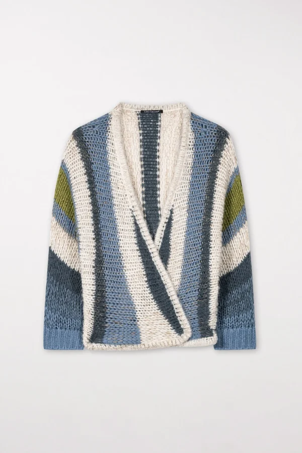 Strick-LUISA CERANO Cardigan Mit Fancy-Stripe multi
