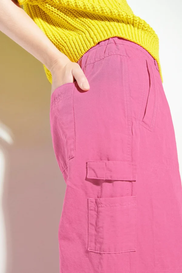 Hosen-LUISA CERANO Cargo-Pants Aus Leinen-Mix