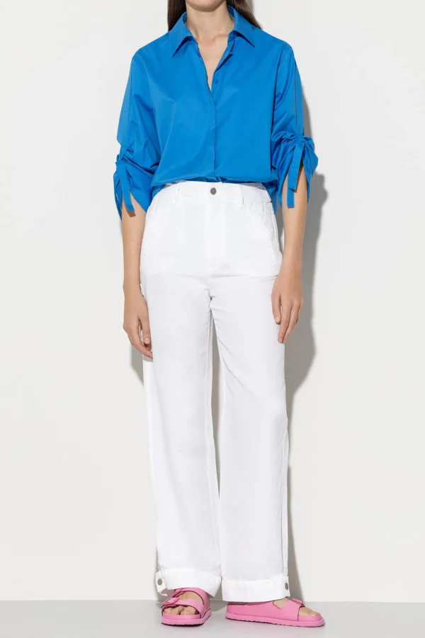 Hosen-LUISA CERANO Cargo-Pants Aus Leinen-Mix