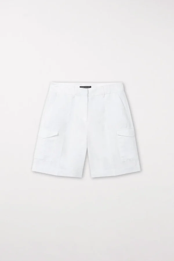 Hosen-LUISA CERANO Cargo-Shorts Aus Leinen-Mix