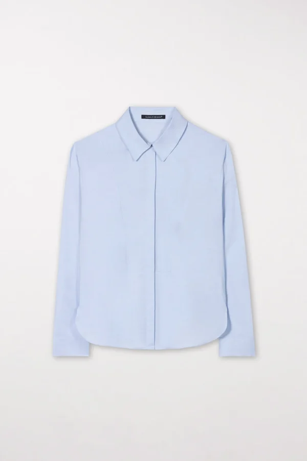Blusen-LUISA CERANO Chambray-Hemdbluse