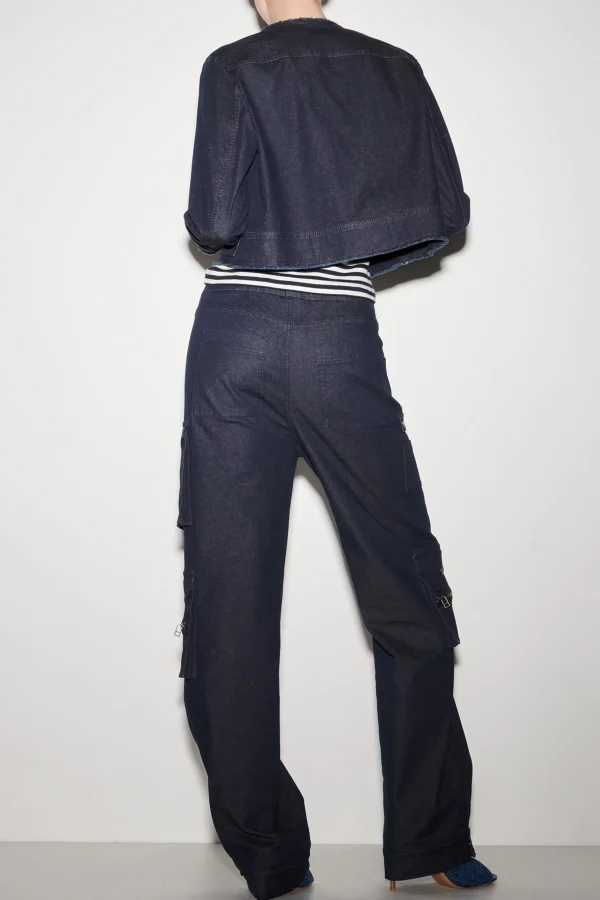 Sets | Hosen-LUISA CERANO Denim-Cargo-Pants dark navy
