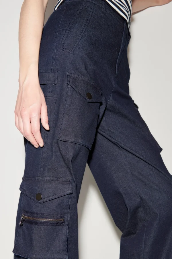 Sets | Hosen-LUISA CERANO Denim-Cargo-Pants dark navy