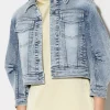 Jacken & Mäntel | Denim-LUISA CERANO Denimjacke Im Used-Look blue denim